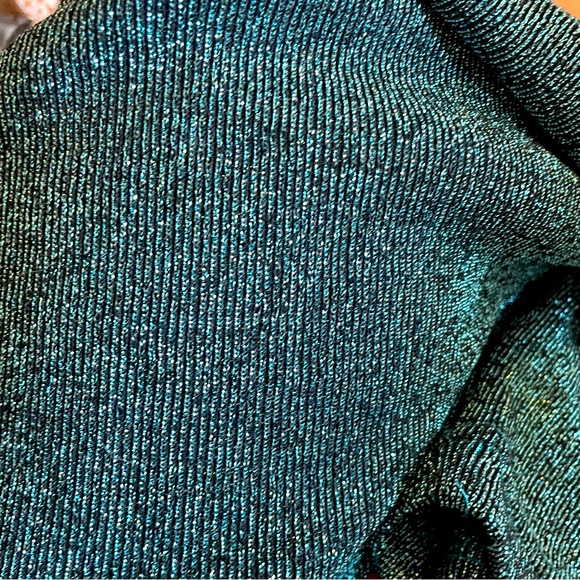 90s Nicole Miller Mini Cardigan Vintage Metallic Knit Cropped Sweater - Picture 8 of 10